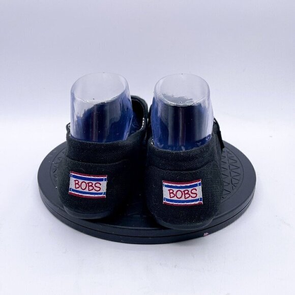 Bobs from Skechers Shoes Womens 8.5 Push- Peace and Love Flats Black Low - Picture 3 of 9